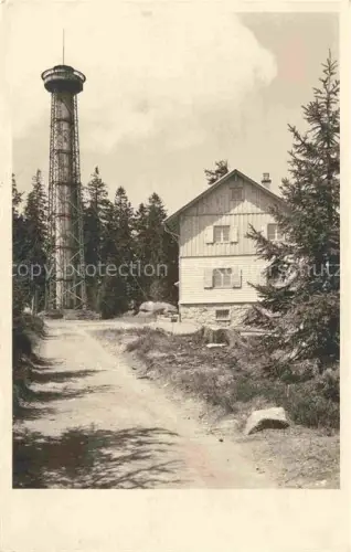 AK / Ansichtskarte Hochfirst Titisee Lenzkirch Saig Hochfirst Aussichtsturm Rasthaus Tannenwald Wald Weg Schwarzwald