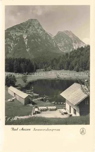 AK / Ansichtskarte Bad Aussee Steiermark AT Sommersbergersee Berge Wald See Gasthaus Wiesen Alpen