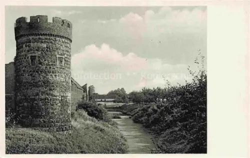AK / Ansichtskarte Zons Rhein NRW Westmauer Kroetschenturm Festung Stadtmauer Graben Rhein Mittelalter