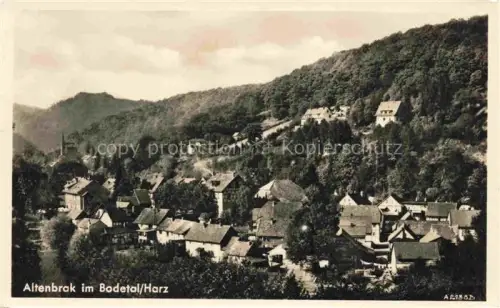 AK / Ansichtskarte Altenbrak Harz Bodetal Harz Stadtansicht Haeuser Wald Berge Tal Kirche
