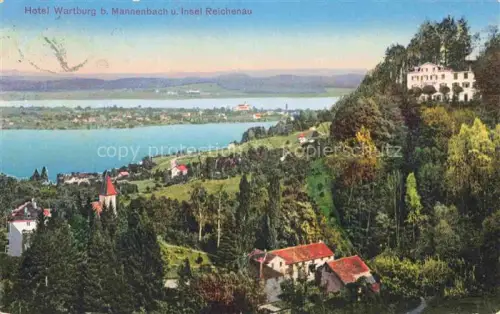 AK / Ansichtskarte Mannenbach-Salenstein TG Hotel-Wartburg Bodensee Insel-Reichenau Wald Wiesen Seeufer