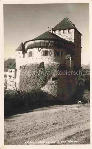 AK / Ansichtskarte Vaduz Liechtenstein FL Schloss-Vaduz Burg Turm Mauern Efeu Weg Wiese