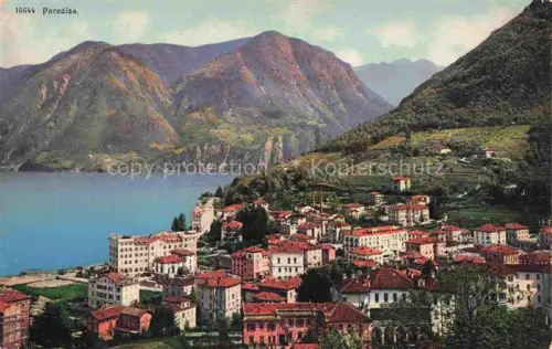 AK / Ansichtskarte Paradiso Lago di Lugano TI Lugano-See Ortschaft Berge Daecher Panorama Haenger