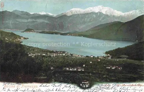 AK / Ansichtskarte Tremezzo Lago di Como Lombardia IT Bacino-di-Tremezzo Lago-di-Como Seebecken Panorama Berge Alpen Ortschaft