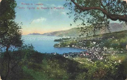 AK / Ansichtskarte RAPALLO Liguria IT Golfo-Tigullio Riviera-di-Levante Portofino Kuestenpanorama Ortschaft Meer Huegel
