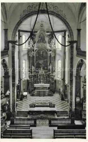 AK / Ansichtskarte Sachseln OW Kircheninneres Altar Hochaltar Chor Kirchenschiff Barock Bruder-Klaus