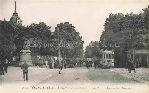 AK / Ansichtskarte STRAssENBAHN Tramway-- Tours L Avenue de Grammont