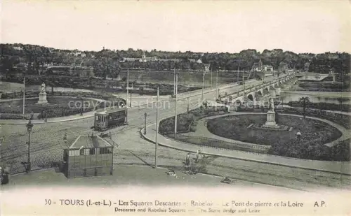 AK / Ansichtskarte STRAssENBAHN Tramway-- Les Squares Descartes en Rabelar 