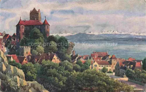 AK / Ansichtskarte MARSCHALL J. Kuenstlerkarte Schloss Meersburg am Bodensee 