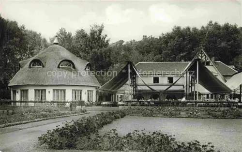 AK / Ansichtskarte Miskolctapolca Bad MISCOLC HU Anna-szallo Anna-etterem Reetdach Rundbau Restaurant Terrasse Park Baeume Bad-Miskolc
