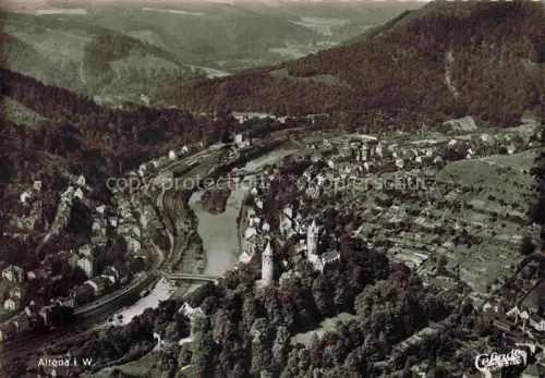 AK / Ansichtskarte Evingsen ALTENA NRW Burg-Altena Lenne Fluss Tal Bahnlinie Waelder Talkessel