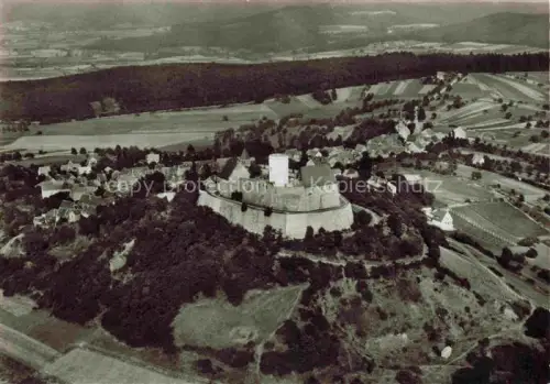AK / Ansichtskarte Veste Otzberg Odenwald Burg-Otzberg Odenwald Burganlage Fliegeraufnahme Turm Dorf Weinberge Felder