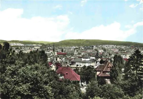AK / Ansichtskarte SAARBRueCKEN Saarland Teilansicht Kirchtuerme Daecher Villen Baeume Huegel Stadtpanorama