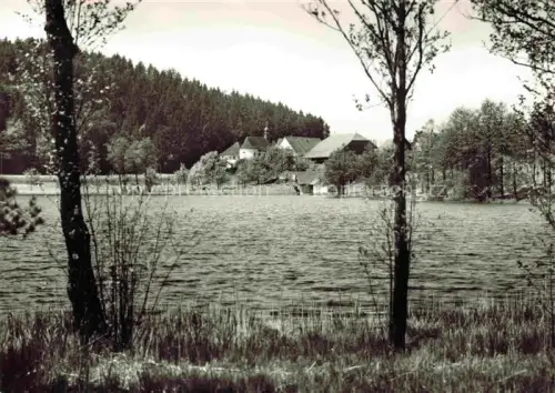 AK / Ansichtskarte Schleinsee Kressbronn Bodensee BW Gasthaus-Seerose Schleinsee See Kirche Dorf Wald Bodensee