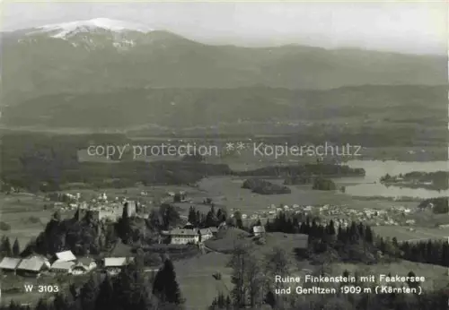 AK / Ansichtskarte Finkenstein (Ruine) Faaker See Kaernten AT Ruine-Finkenstein Faakersee Gerlitzen Panorama Burg See Alpen