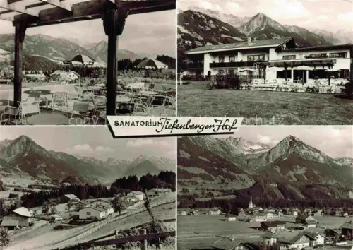 AK / Ansichtskarte Tiefenberg Ofterschwang Sonthofen Sanatorium-Tiefenberger-Hof Terrasse Bergpanorama Alpen Dorfansicht Wiesen