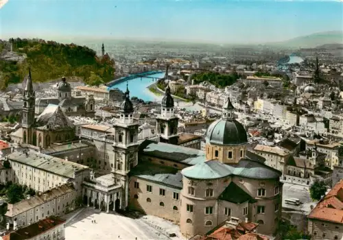 AK / Ansichtskarte SALZBURG  AT Festung Dom Salzach Altstadt Panorama Kirchtuerme Huegel Bruecken