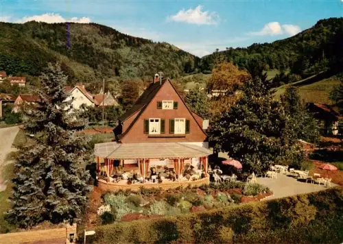 AK / Ansichtskarte Schweighof Badenweiler Schwarzwald BW Café-Pension-Gluckauf Luftkurort Terrasse Schwarzwald Berge Hochwald Garten