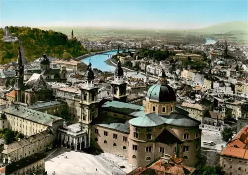 AK / Ansichtskarte SALZBURG  AT Dom Festung Salzach Panorama Altstadt Kollegienkirche Tuerme Bayern