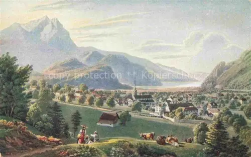 AK / Ansichtskarte LORY Gabriel Junior (1794-1846) Kuenstlerkarte Schweiz Ansicht von Stans
