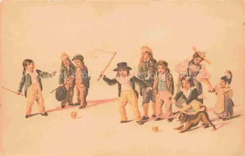 AK / Ansichtskarte MIND Gottfried (1768-1814) Kuenstlerlitho Spielende Kinder Hund