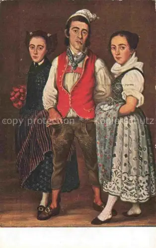 AK / Ansichtskarte REINHARDT Joseph (1749-1829) Kuenstlerkarte Schweiz Die Kinder Ulrich Baeckers von Toggenburg