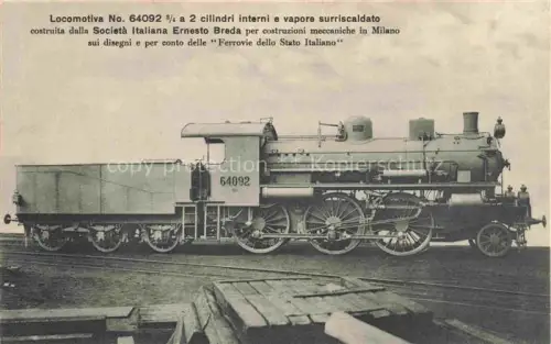 AK / Ansichtskarte Lokomotive Eisenbahn Railway-- Milano Ferrovie dello Stato Italiano
