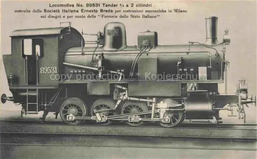AK / Ansichtskarte Lokomotive Eisenbahn Railway-- Milano Ferrovie dello Stato Italiano 