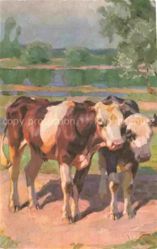 AK / Ansichtskarte BENDER Paul Kuenstlerkarte Kuehe Vache 