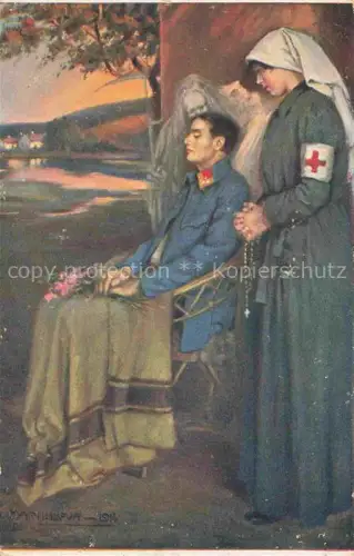 AK / Ansichtskarte MARTINKOVA M. Kuenstlerkarte Krankenschwester Rotkreuz 