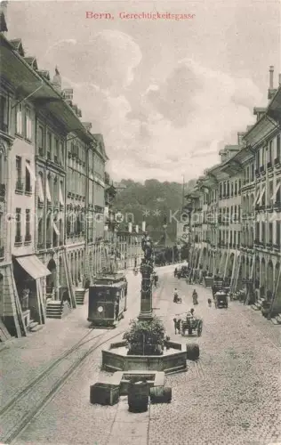 AK / Ansichtskarte STRAssENBAHN Tramway-- Bern Gerechtigkeitsgasse 