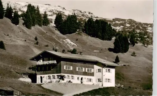 AK / Ansichtskarte Hirschegg Kleinwalsertal Vorarlberg AT Erholungsheim-Berghalde Gottesackerplateau Bergwiese Nadelwald Alpenhaus Kleinwalsertal
