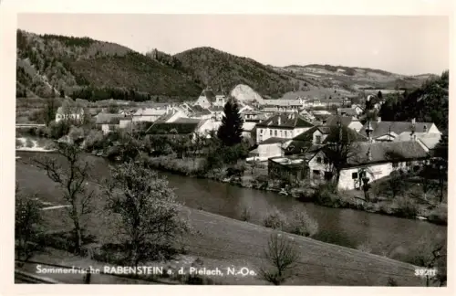 AK / Ansichtskarte Rabenstein Pielach Niederoesterreich AT Pielach Fluss Sommerfrische Kirche Haeuser Huegel