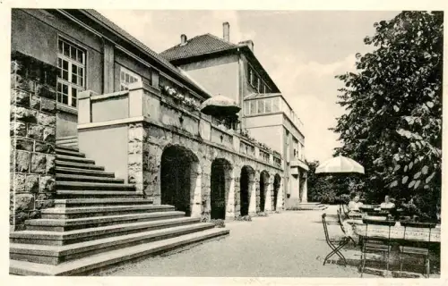 AK / Ansichtskarte Bredenscheid Hattingen NRW Haus-Friede Erholungsheim Terrasse Treppe Arkaden Gartenmoebel Baeume