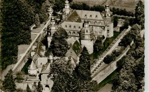 AK / Ansichtskarte Schloss Crottorf Schloss-Crottorf Fliegeraufnahme Schloss Tuerme Park Garten Wald