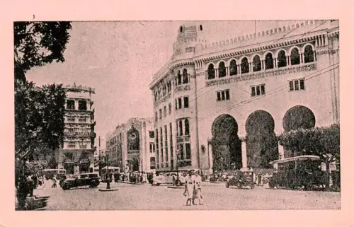 AK / Ansichtskarte ALGER  Algerie La-Poste Rue-d Isly Strassenszene Autos Passanten Moorische-Architektur Boegen