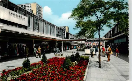 AK / Ansichtskarte ROTTERDAM  Zuid-Holland NL Lijnbaan Fussgaengerzone Modela AGB Passanten Blumenbeete Hochhaus Geschaefte