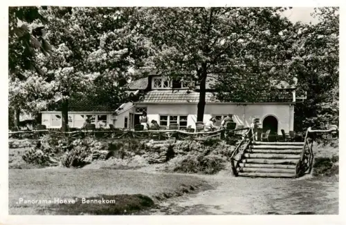AK / Ansichtskarte Bennekom Ede-Wageningen Renkum Gelderland NL Panorama-Hoeve Theehuis Terrasse Heide Wald Treppe Gaeste