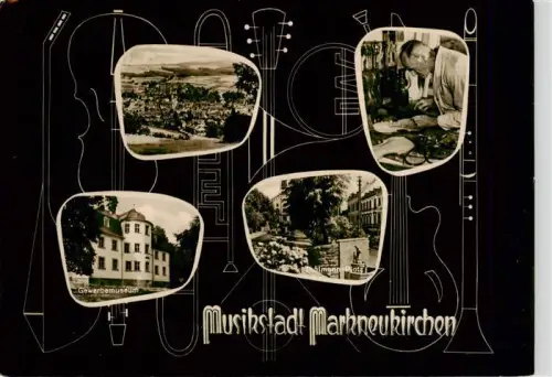 AK / Ansichtskarte Markneukirchen Vogtlandkreis Sachsen Gewerbemuseum Thaelmannplatz Gesamtansicht Instrumentenmacher Musikstadt Vogtland