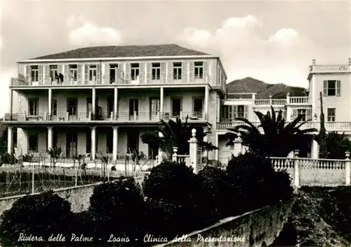 AK / Ansichtskarte Loano Liguria IT Clinica-della-Presentazione Villa Palmen Garten Balkon Riviera-delle-Palme Klinik
