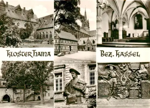 AK / Ansichtskarte Haina Kloster Kloster Kreuzgarten Kloster-Kirche Kircheninnenraum Amtshaus Denkmal Philipp-der-Grossmutige Fachwerk