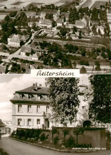 AK / Ansichtskarte Heitersheim Breisgau BW Malteserschloss Schlosshof Luftaufnahme Schloss Malteser Weinberg