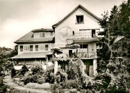 AK / Ansichtskarte Lindenfels Odenwald Hessen Haus-Luginsland Pension Buecherstube Weinklause Terrasse Garten Villa
