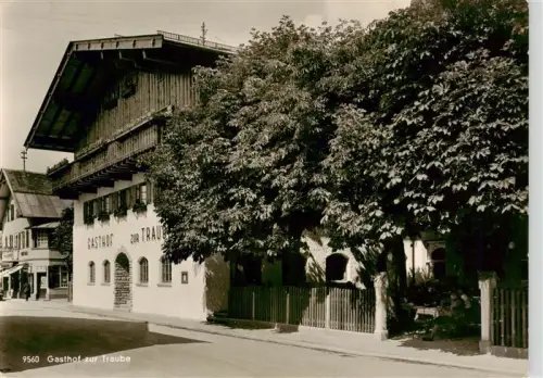 AK / Ansichtskarte OBERSTDORF Bayern Gasthof-zur-Traube Gasthaus Allgaeu Kastanienbaum Balkon Strasse