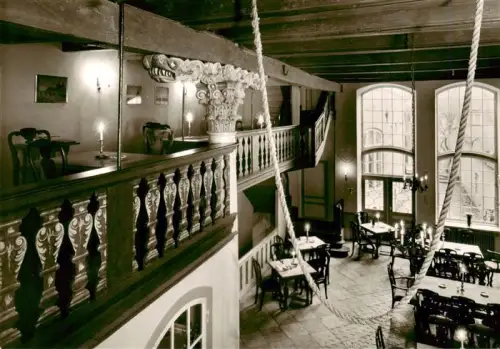 AK / Ansichtskarte LueBECK  CITY Schabbelhaus Diele Galerie Balustrade Saeulen Gastraum Kerzen Seile