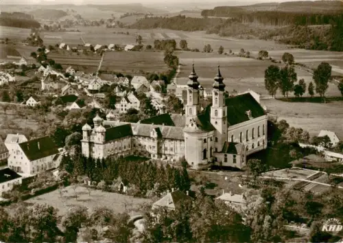 AK / Ansichtskarte Rot an der Rot Biberach BW Kloster Praemonstratenser Kinderheim Kirche Zwiebelturm Luftbild Dorf