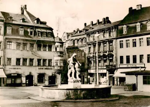 AK / Ansichtskarte GERA  Thueringen Markt Simonsbrunnen Brunnen Skulptur Geschaeftshaeuser