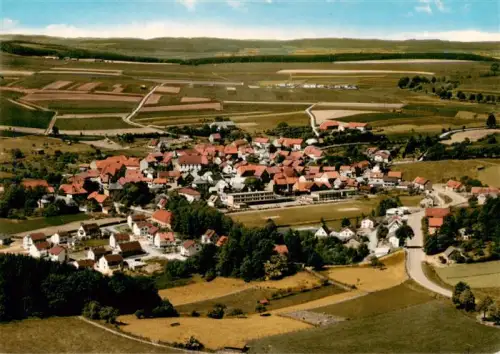 AK / Ansichtskarte Voehl Edersee Waldeck-Frankenberg Hessen Luftaufnahme Edersee Ortskern Wohnhaeuser Felder Wald Huegel