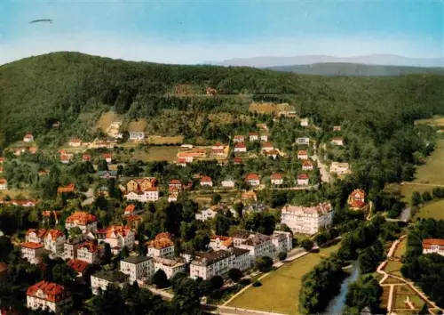 AK / Ansichtskarte BAD KIssINGEN Fliegeraufnahme Kurort Fluss Villen Wald Berge Park Kurgarten