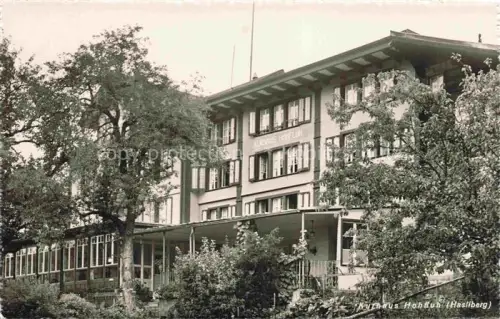 AK / Ansichtskarte Hasliberg Hohfluh Kurhaus-Hohfluh Hasliberg Kurhaus Hotel Baeume Veranda
